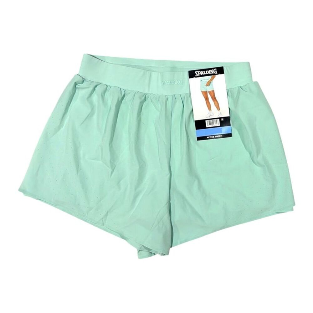 Spalding Women's Lightweight Stretch Fit Active Short - Green